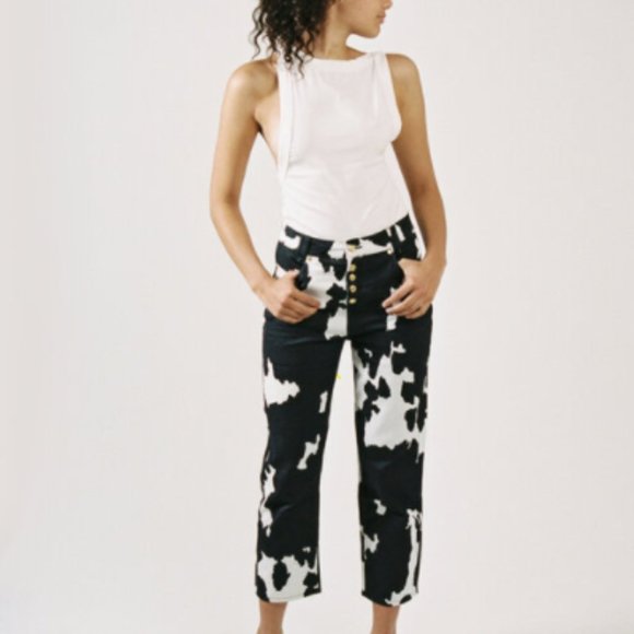House Of Sunny Jessie Denim Cow Print 